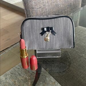 Dior  Black and White Women's Bag and MAC lipstick